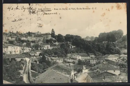 AK Bar-le-Duc, Rues du Bayle, de Véel, École Normale