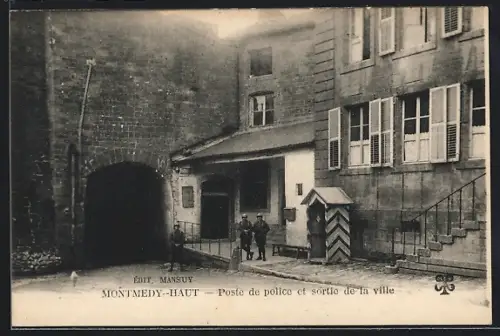 AK Montmédy-Haut, Poste de police et sortie de la ville