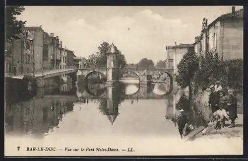 AK Bar-le-Duc, Vue sur le Pont Notre-Dame
