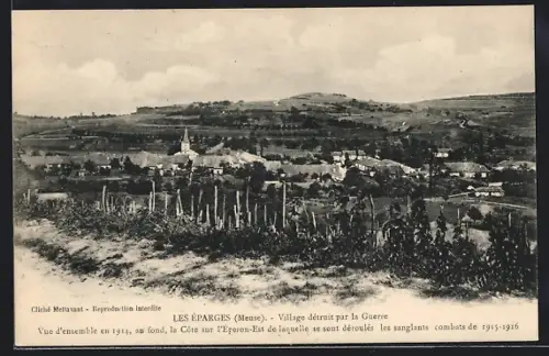 AK Les Éparges /Meuse, Village détruit par la Guerre