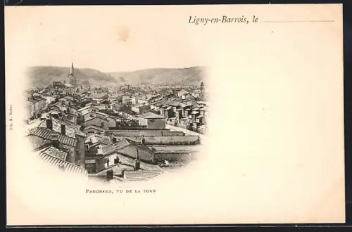 AK Ligny-en-Barrois, Panorama vu de la tour