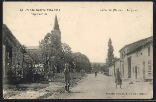 AK Lavallée /Meuse, L`Église pendant la Grande Guerre 1914-1915
