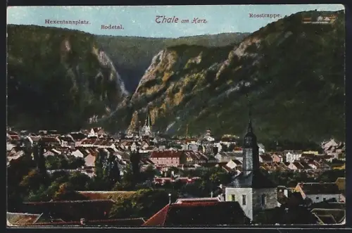 AK Thale am Harz, Hexentanzplatz, Bodetal, Rosstrappe