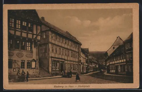 AK Stolberg im Harz, Marktplatz