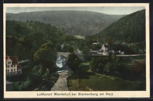 AK Wendefurt am Harz, Talblick, Brücke