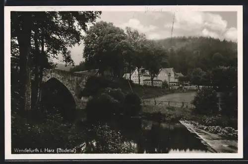 AK Wendefurth i. Harz /Bodetal, Flusslauf