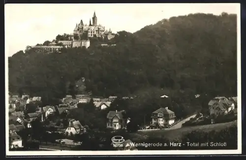 AK Wernigerode a. Harz, Total mit Schloss