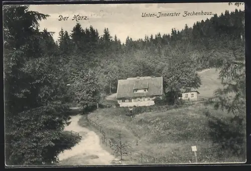 AK Clausthal, Untere-Innerste /Harz, Gasthaus Zechenhaus