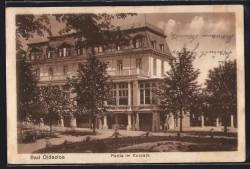 AK Bad Oldesloe, Partie im Kurpark