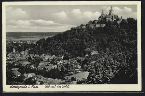 AK Wernigerode i. Harz, Blick auf das Schloss