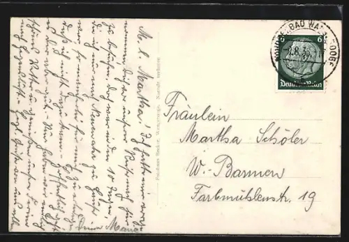 AK Wangerooge, Strand mit Strandkörben und Promenade