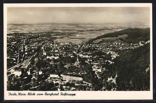 AK Thale /Harz, Blick vom Berghotel Rosstrappe