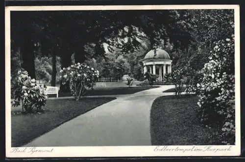 AK Bad Pyrmont, Erdbeertempel im Kurpark