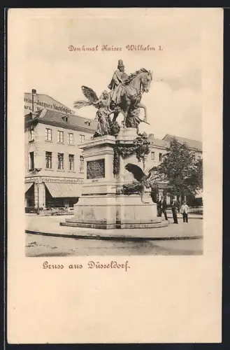 AK Düsseldorf, Denkmal Kaiser Wilhelm I.