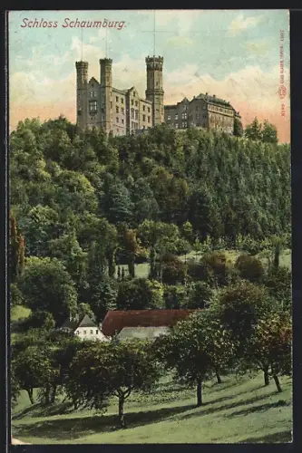 AK Balduinstein, Ansicht vom Schloss Schaumburg