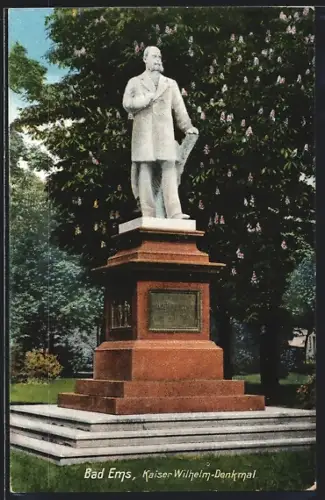 AK Bad Ems, Kaiser Wilhelm-Denkmal