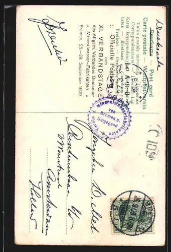 AK Bremen, Waldpartie mit Windmühle