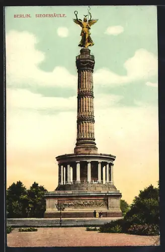 AK Berlin-Tiergarten, Blick zur Siegessäule