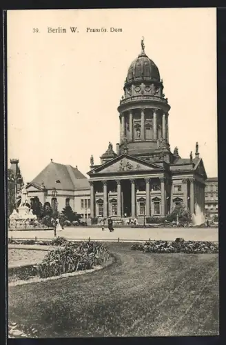 AK Berlin, Französischer Dom, Gendarmenmarkt