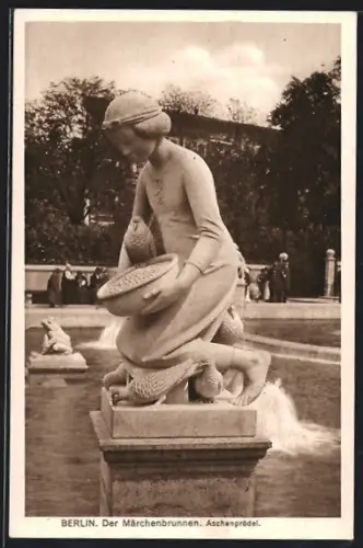 AK Berlin-Friedrichshain, Märchenbrunnen, Aschenbrödel