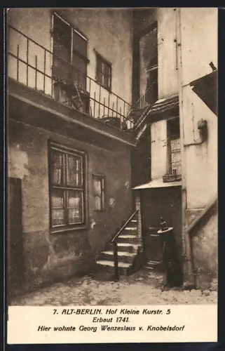 AK Alt-Berlin, Hof in der kleinen Kurstrasse 5