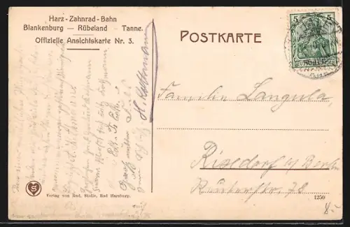 AK Blankenburg /Harz, Stadtansicht aus der Vogelschau