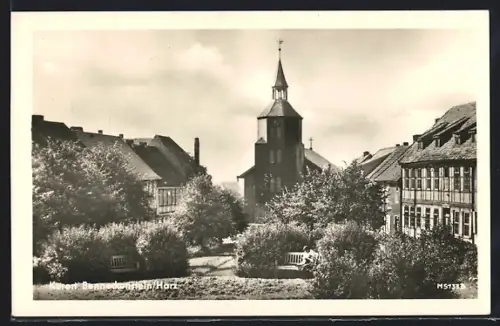 AK Benneckenstein /Harz, Blick auf Kirche