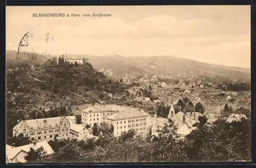 AK Blankenburg a. Harz, Ortsansicht vom Grossvater