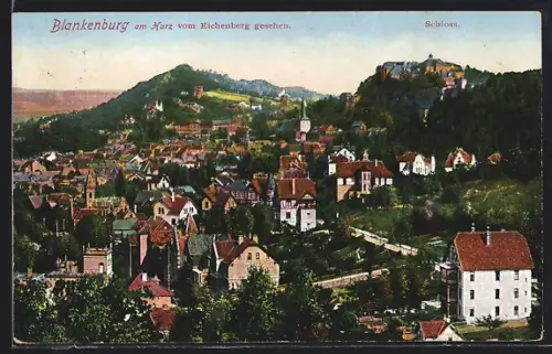 AK Blankenburg am Harz, Vom Eichenberg gesehen