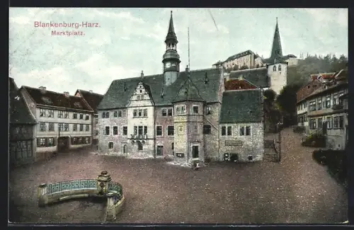 AK Blankenburg /Harz, Marktplatz
