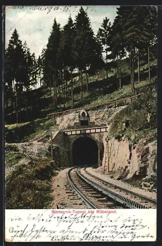 AK Rübeland, Bismarck-Tunnel der Harz-Zahnradbahn