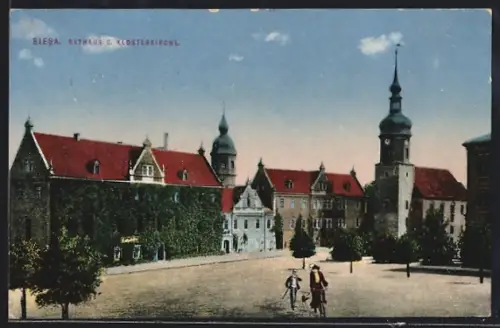 AK Riesa, Rathaus, Klosterkirche