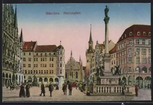 AK München, Marienplatz