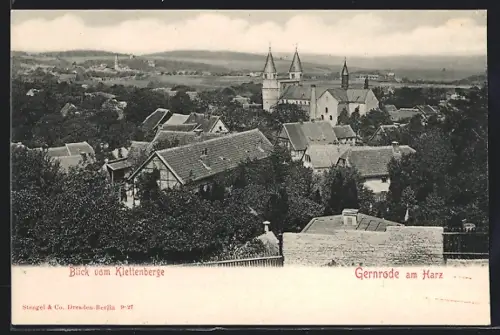 AK Gernrode am Harz, Blick vom Kletternberge