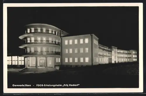 AK Gernrode /Harz, FDGB-Erholungsheim Fritz Heckert