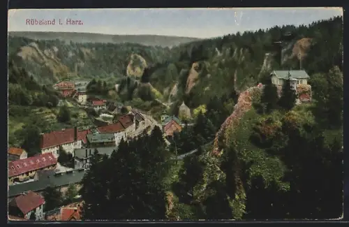 AK Rübeland i. Harz, Ortsansicht im Tal