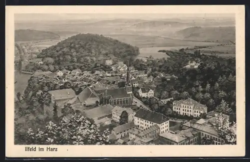 AK Ilfeld im Harz, Ortsansicht aus der Vogelschau