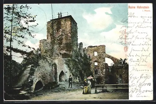 AK Neustadt im Harz, Burgruine Hohnstein