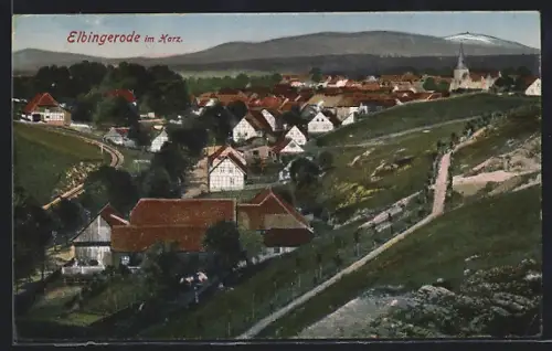 AK Elbingerode im Harz, Ortsansicht aus der Vogelschau