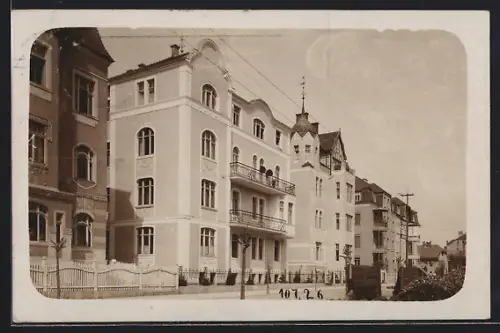 Foto-AK Weimar /Thür., Wohnhäuser in der Mozartstrasse 17-19