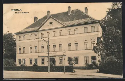 AK Weimar / Thür., Blick zum Stadtmuseum, Bürgerschulstrasse