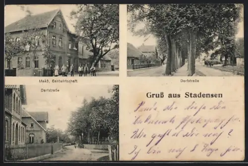 AK Stadensen, Gasthaus Maass, Dorfstrasse