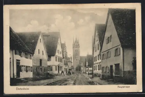 AK Dietenheim, Partie in der Hauptstrasse