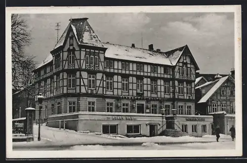 AK Goslar /Harz, Hotel Schwarzer Adler, Inh. Gustav Ruppmann