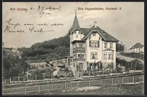 AK Bad Sachsa, Villla Pagenstecher in der Kurzestrasse 2