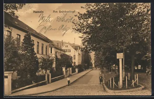 AK Hameln, Strasse am Brückenkopf