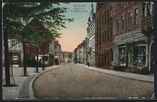 AK Northeim, Markt & Mühlenstrasse mit Geschäften