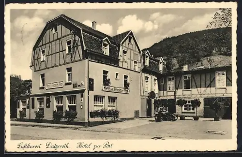 AK Datzeroth /Neuwied-Land, Hotel zur Post Karl Heuser, von der Strasse gesehen