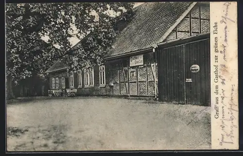AK Gr. Hehlen b. Celle, Gasthof zur grünen Eiche, Inh. Karl Schünhoff