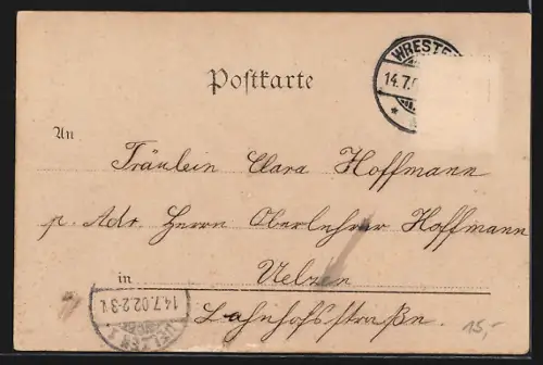 AK Wrestedt, Graf Grote'sches Gut, Gasthaus H. Lichte, Gut v. Lenthe